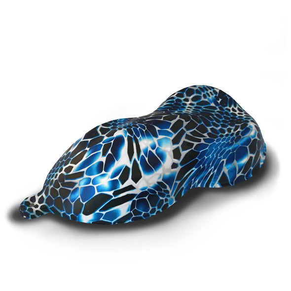 Black and Blue Hex Camo Hydrographic Film