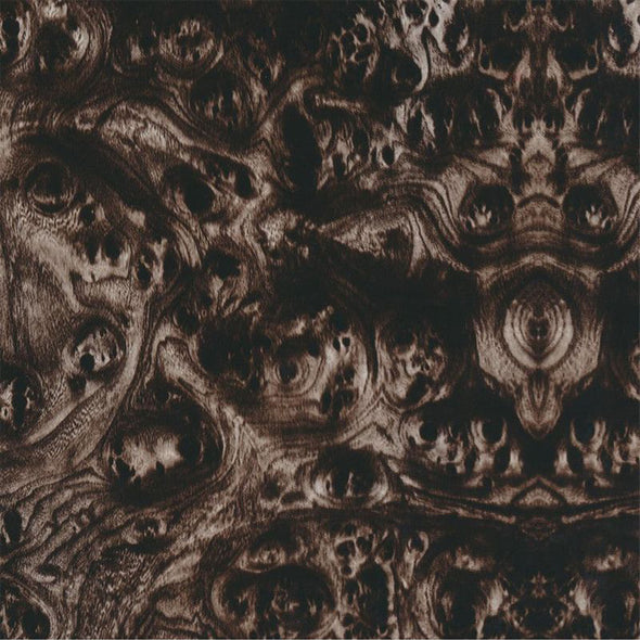 Black and Brown Burl Woodgrain Hydrographic Film
