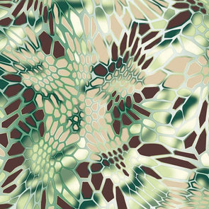 Brown Green White Hex Camo Hydrographic Film
