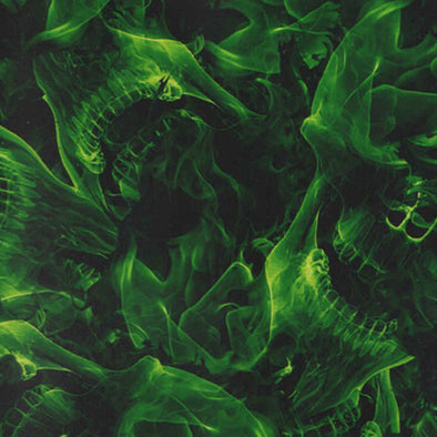LARGE GREEN SKULL FLAME - 3 METERS