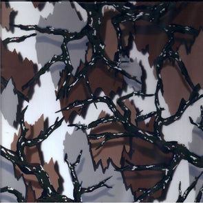 White and Brown Camo Hydrographic Film